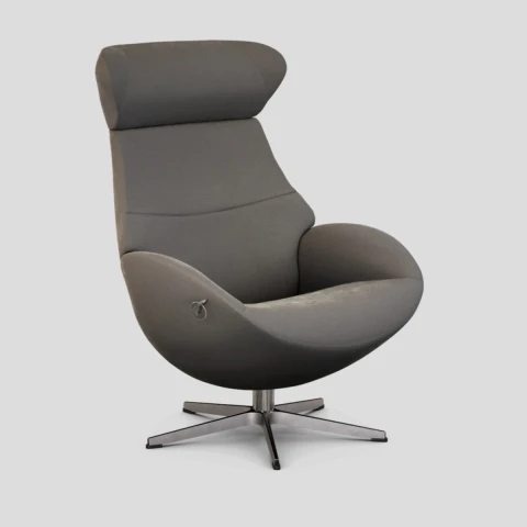 Fotel Globe obrotowy z pamięcią Evita Concrete Conform
