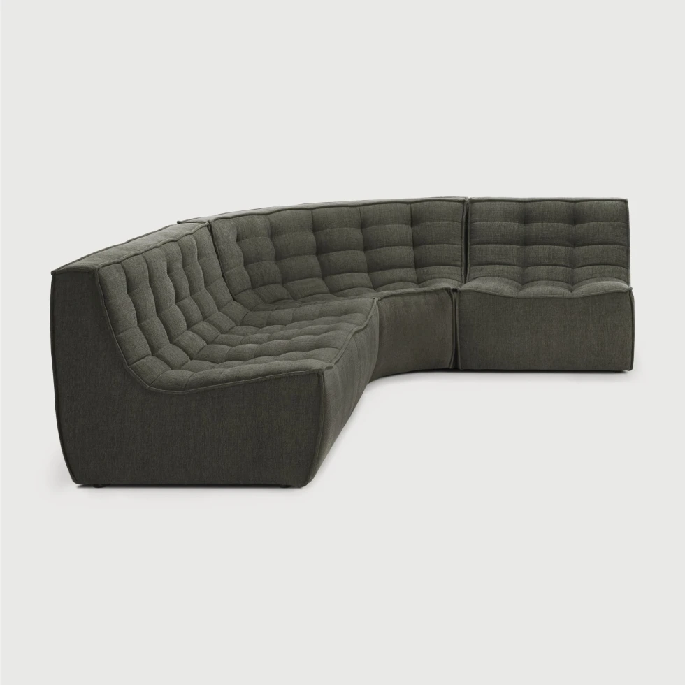 Moduł narożny zaokrąglony sofa N701 Moss Eco Ethnicraft