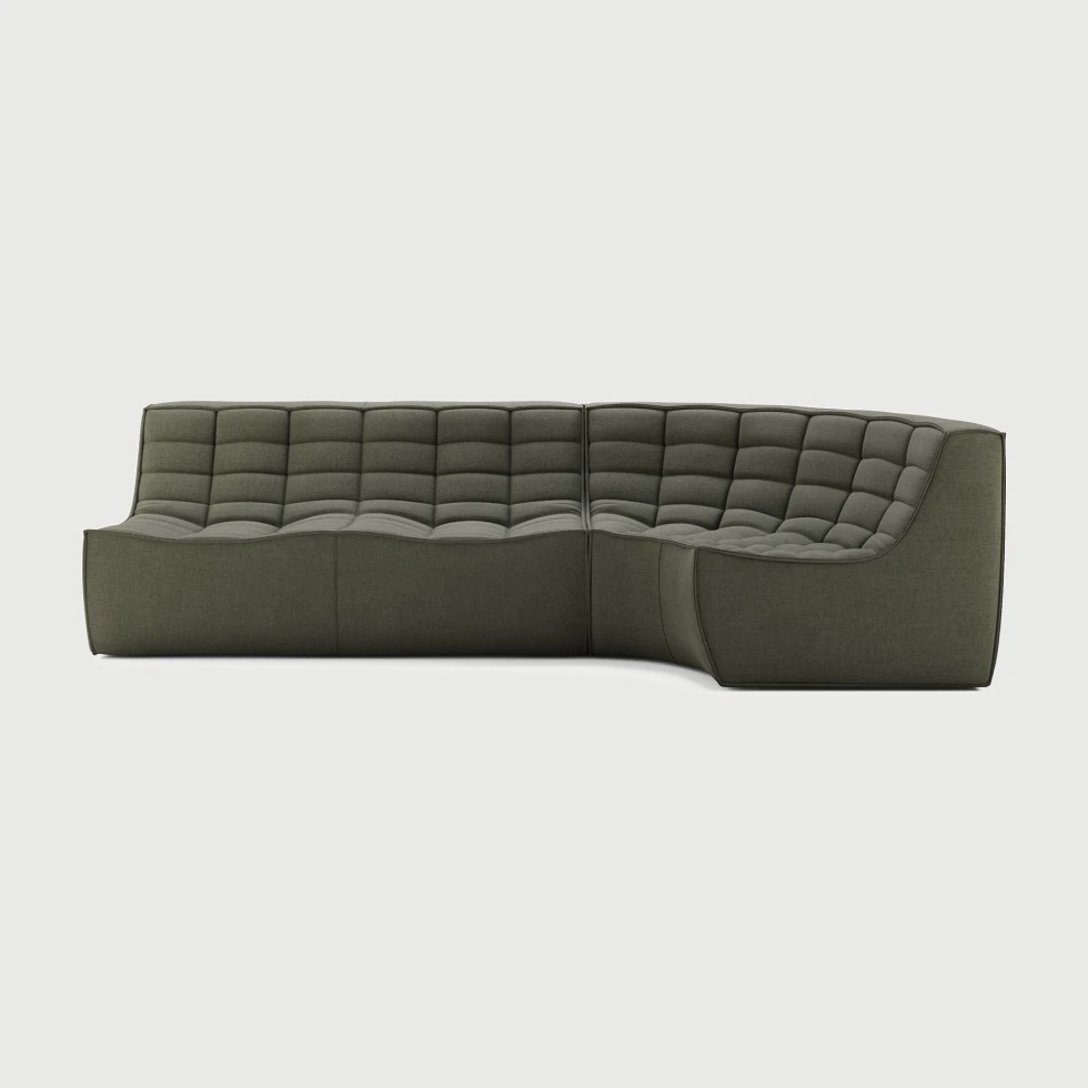 Moduł narożny zaokrąglony sofa N701 Moss Eco Ethnicraft