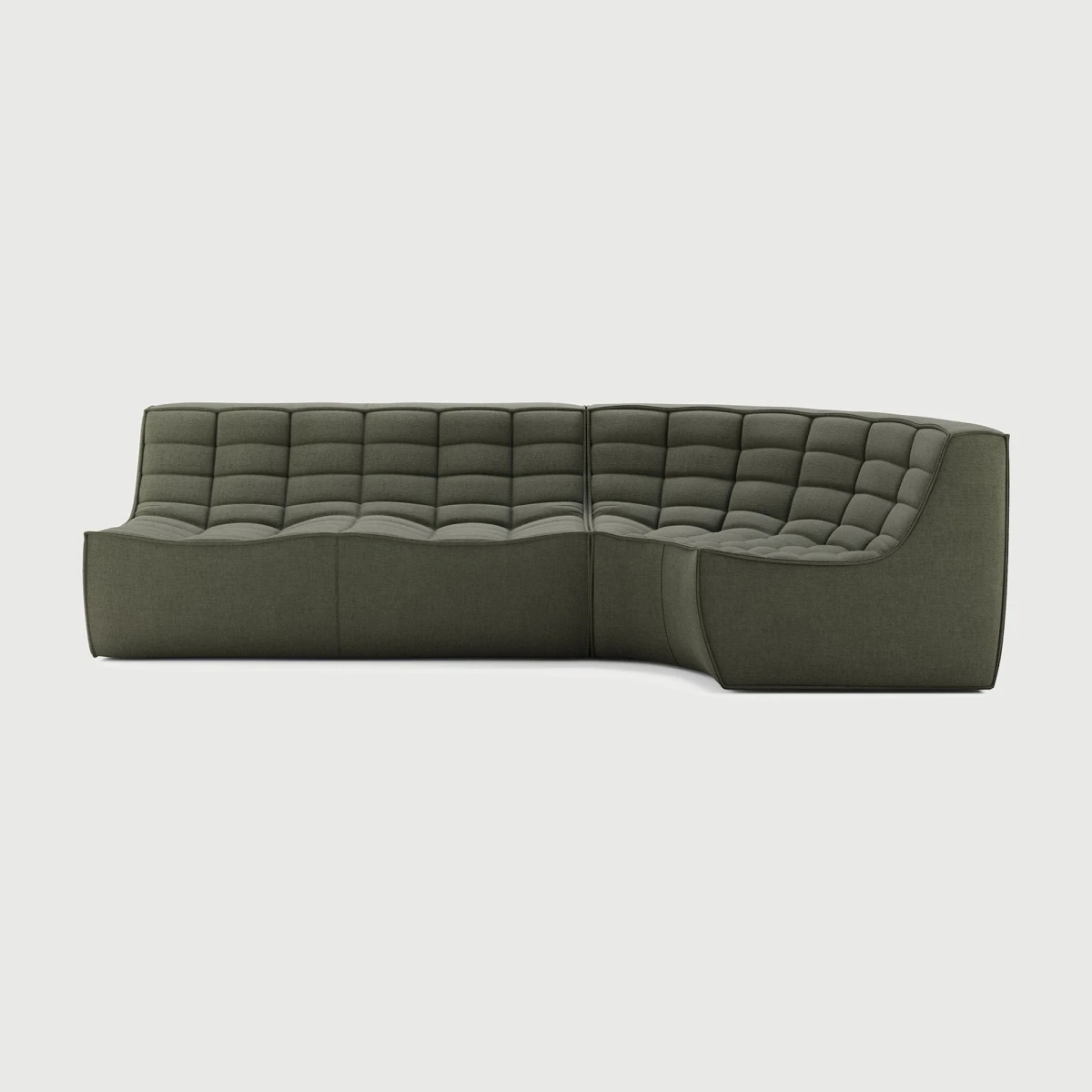 Moduł narożny zaokrąglony sofa N701 Moss Eco Ethnicraft