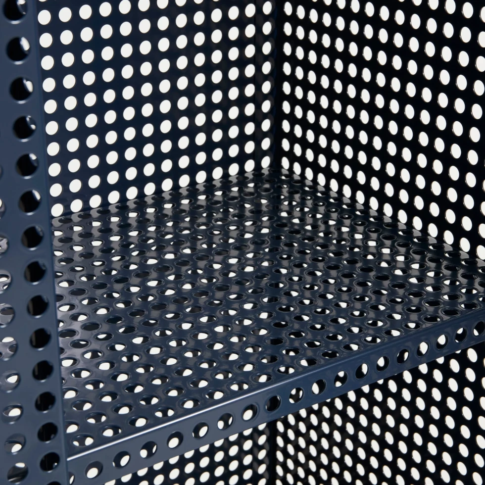Kredens Perforated Cabinet Large Steel Blue HAY