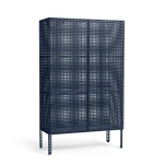 Kredens Perforated Cabinet Large Steel Blue HAY