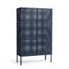 Kredens Perforated Cabinet Large Steel Blue HAY