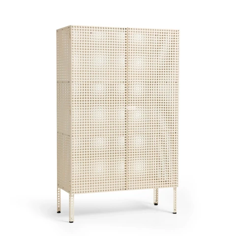 Kredens Perforated Cabinet Large Eggshell HAY