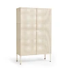 Kredens Perforated Cabinet Large Eggshell HAY
