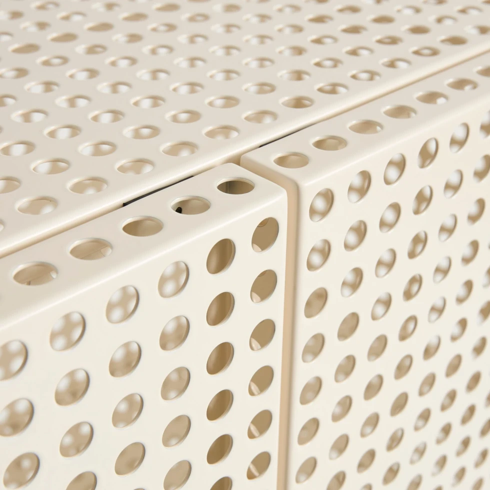 Kredens Perforated Cabinet Large Eggshell HAY