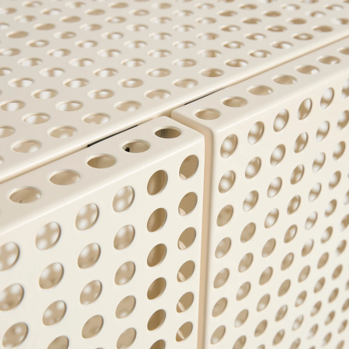 Kredens Perforated Cabinet Large Eggshell HAY