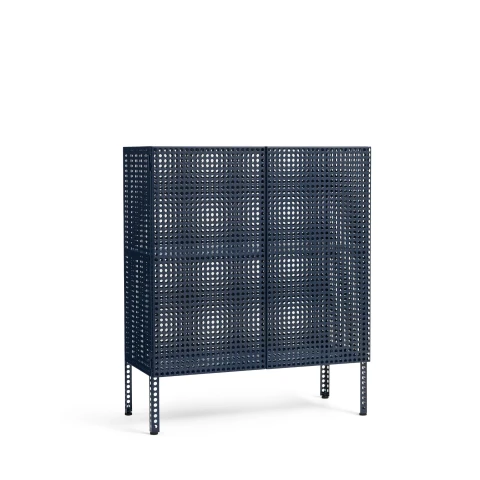 Kredens Perforated Cabinet Medium Steel Blue HAY