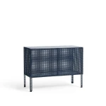 Kredens Perforated Cabinet Small Steel Blue HAY