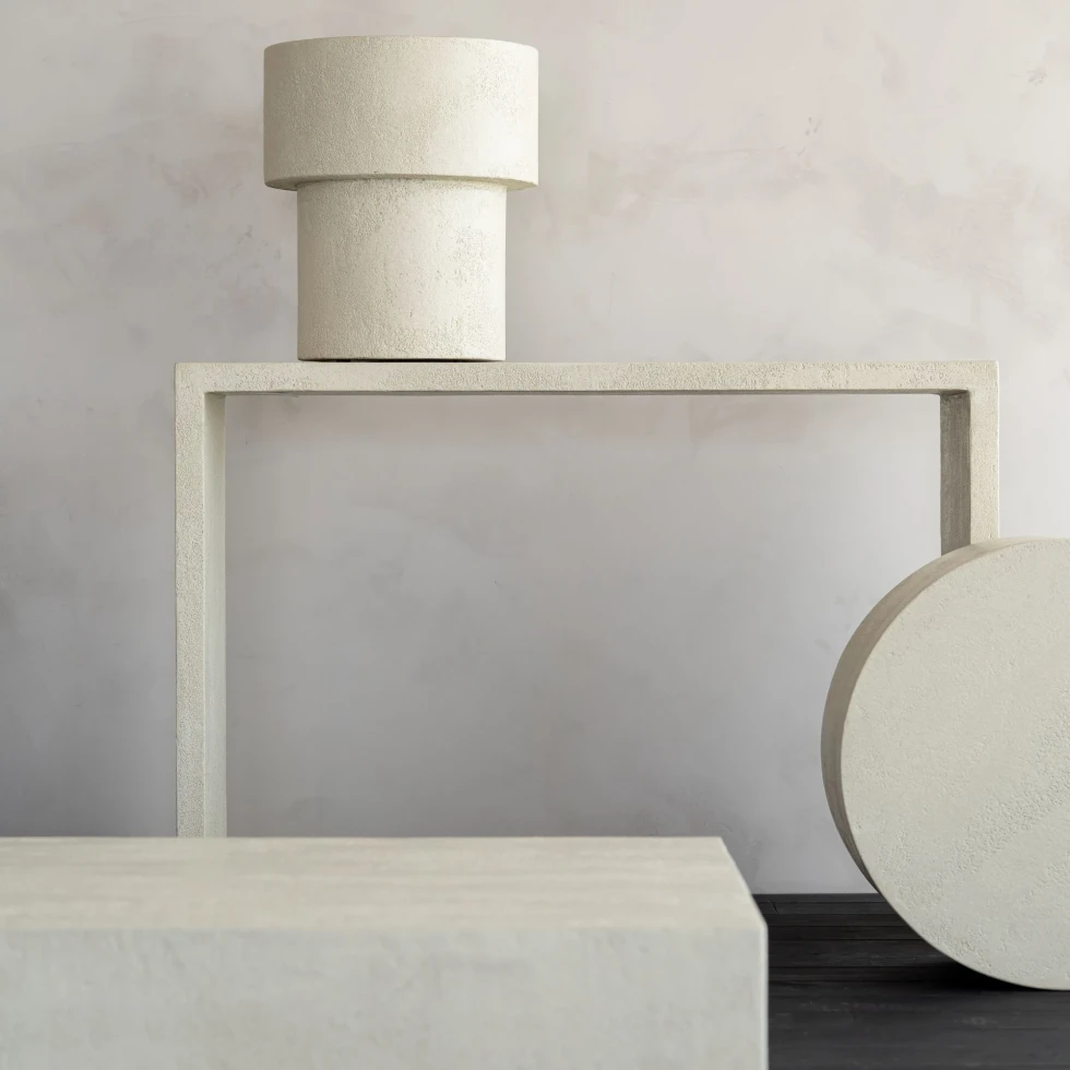 Konsola Elements Microcement Off White Ethnicraft