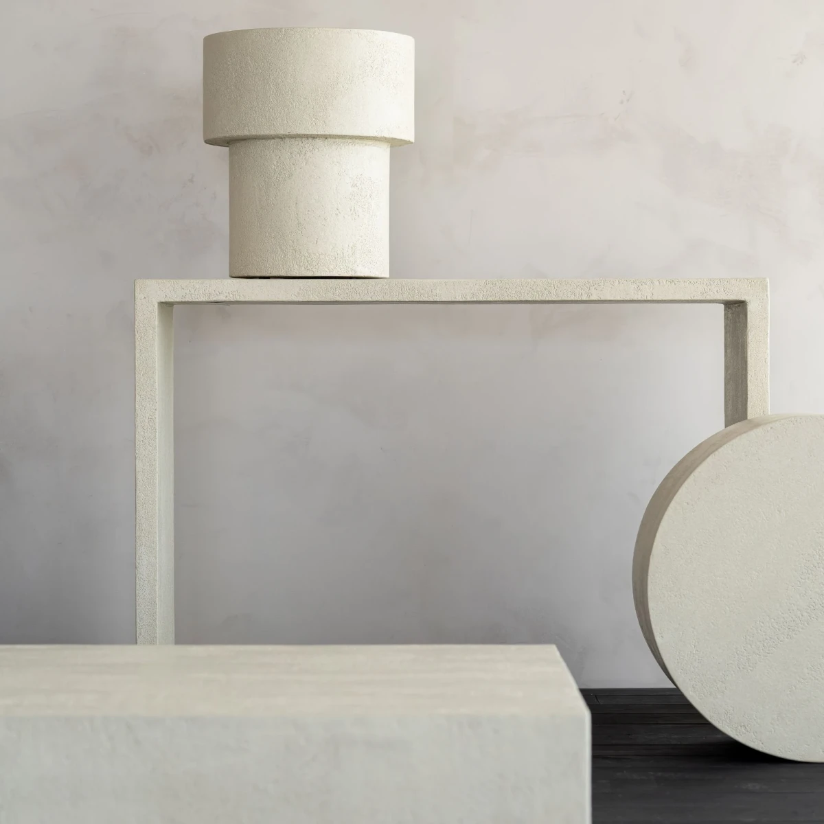Konsola Elements Microcement Off White Ethnicraft