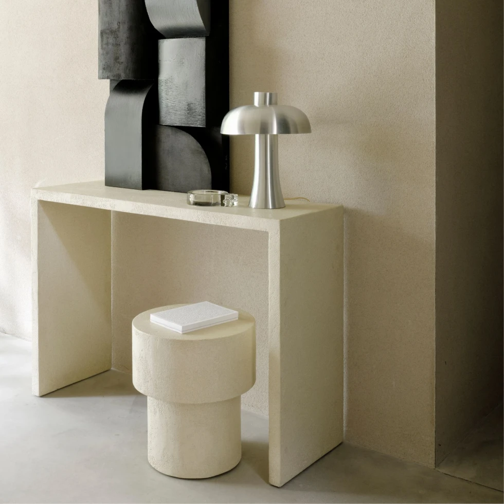 Konsola Elements Microcement Off White Ethnicraft