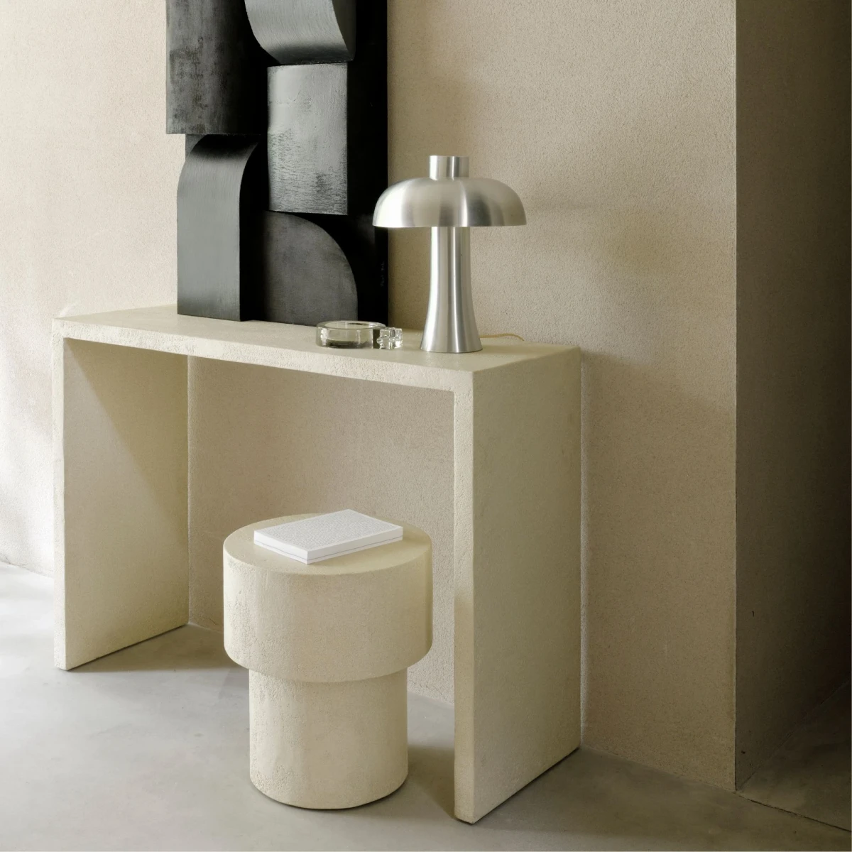 Konsola Elements Microcement Off White Ethnicraft