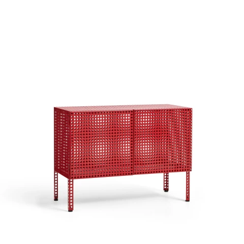 Kredens Perforated Cabinet Wine Red HAY