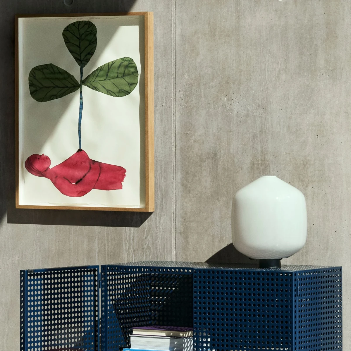 Szafka wisząca Perforated Cabinet Steel Blue HAY