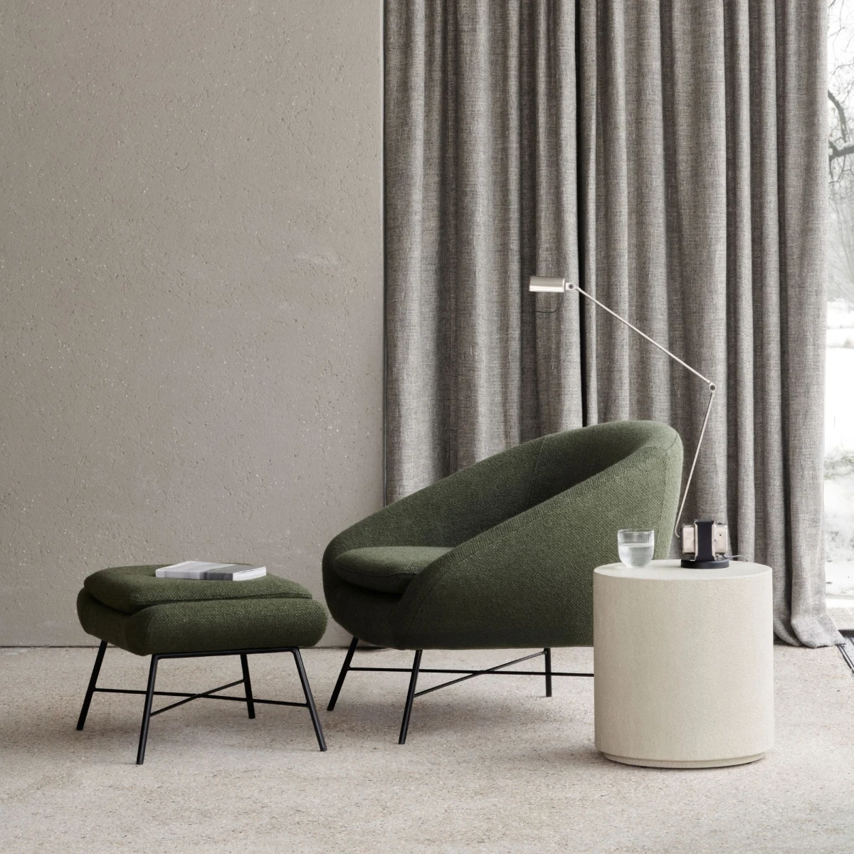 Stolik Ø40 Elements Microcement Off White Ethnicraft
