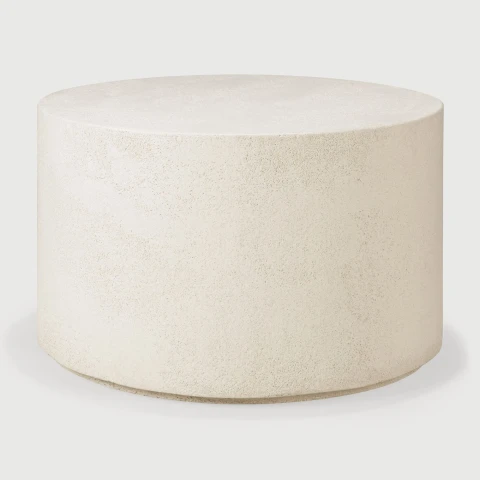 Stolik kawowy okrągły Elements Microcement Off White Ethnicraft