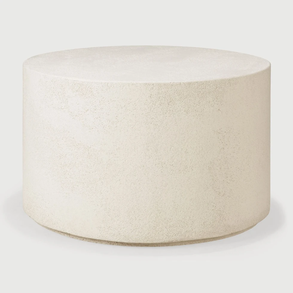 Stolik kawowy okrągły Elements Microcement Off White Ethnicraft