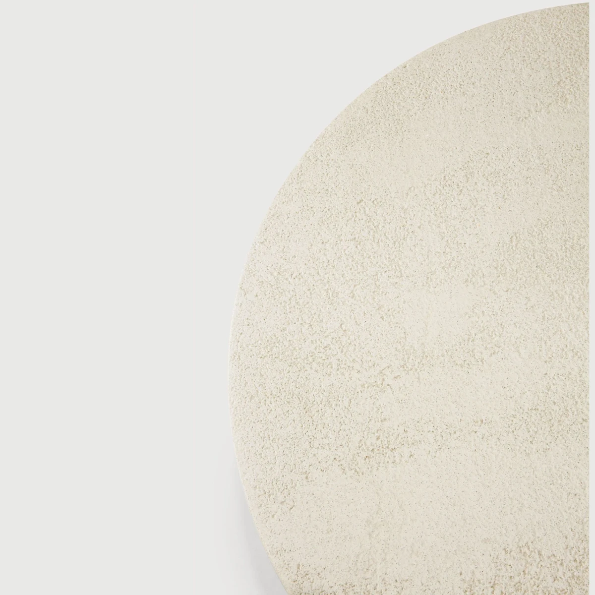 Stolik kawowy okrągły Elements Microcement Off White Ethnicraft
