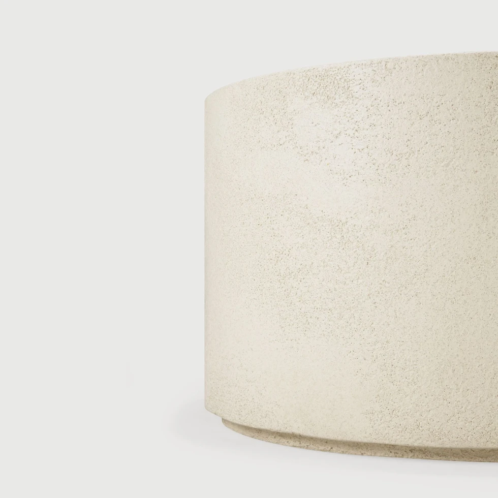 Stolik kawowy okrągły Elements Microcement Off White Ethnicraft
