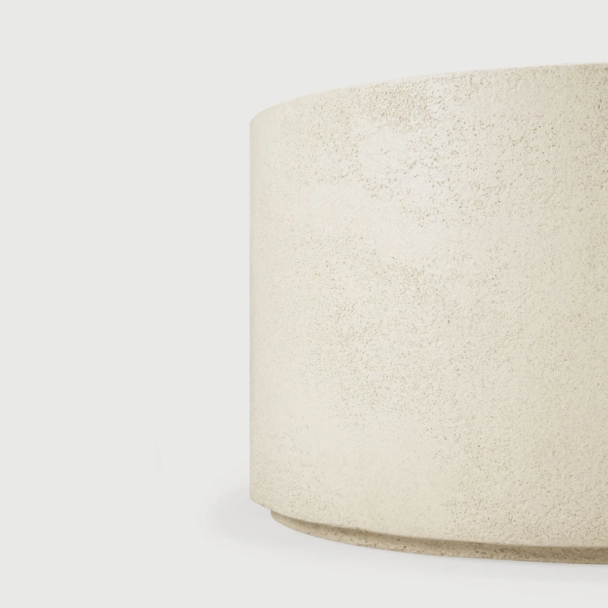 Stolik kawowy okrągły Elements Microcement Off White Ethnicraft
