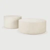 Stolik kawowy okrągły Elements Microcement Off White Ethnicraft