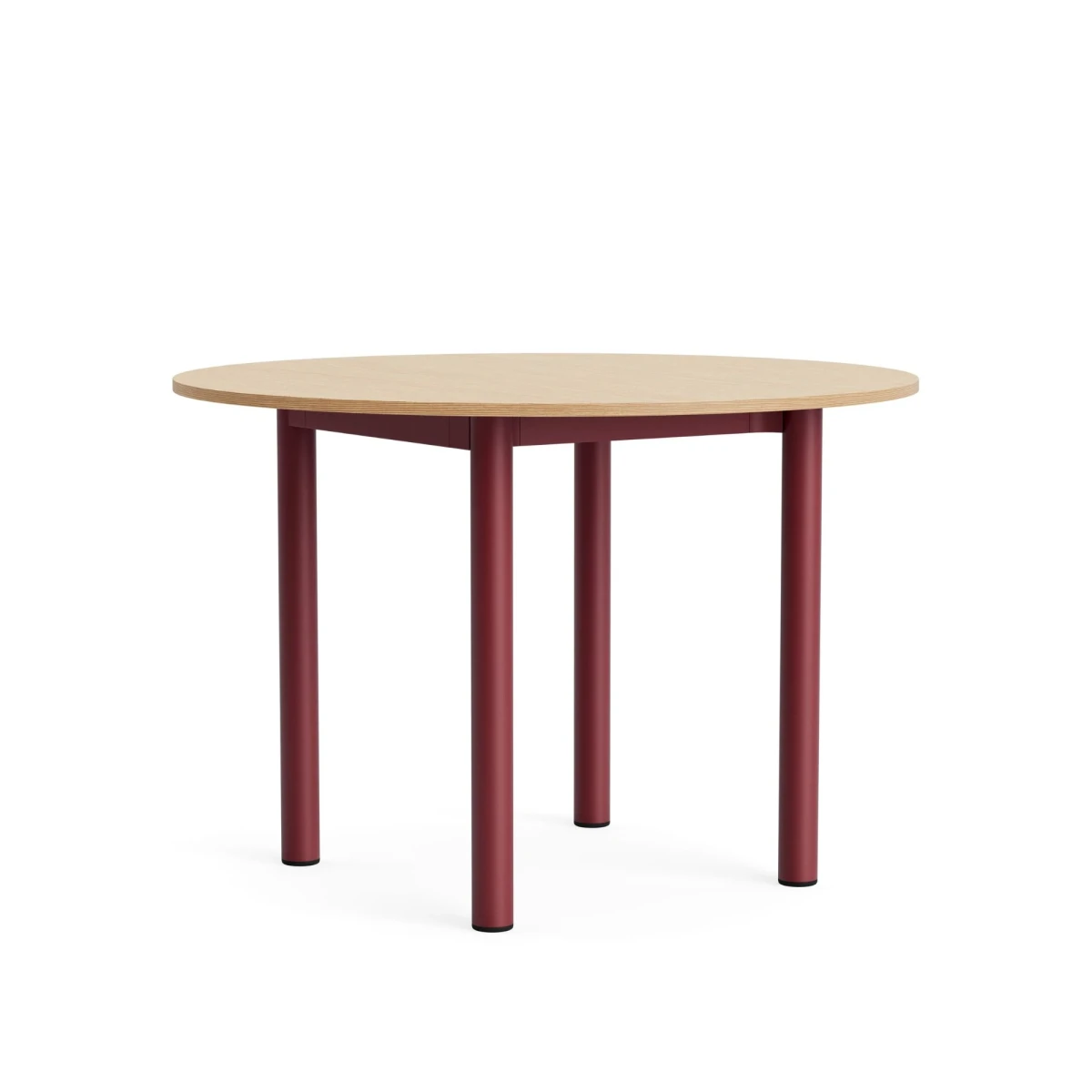 Stół Annex Round Ø110cm Barn Red/Dąb HAY