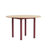 Stół Annex Round Ø120cm Barn Red/Dąb HAY