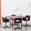 Stół Annex Round Ø120cm Barn Red/Dąb HAY