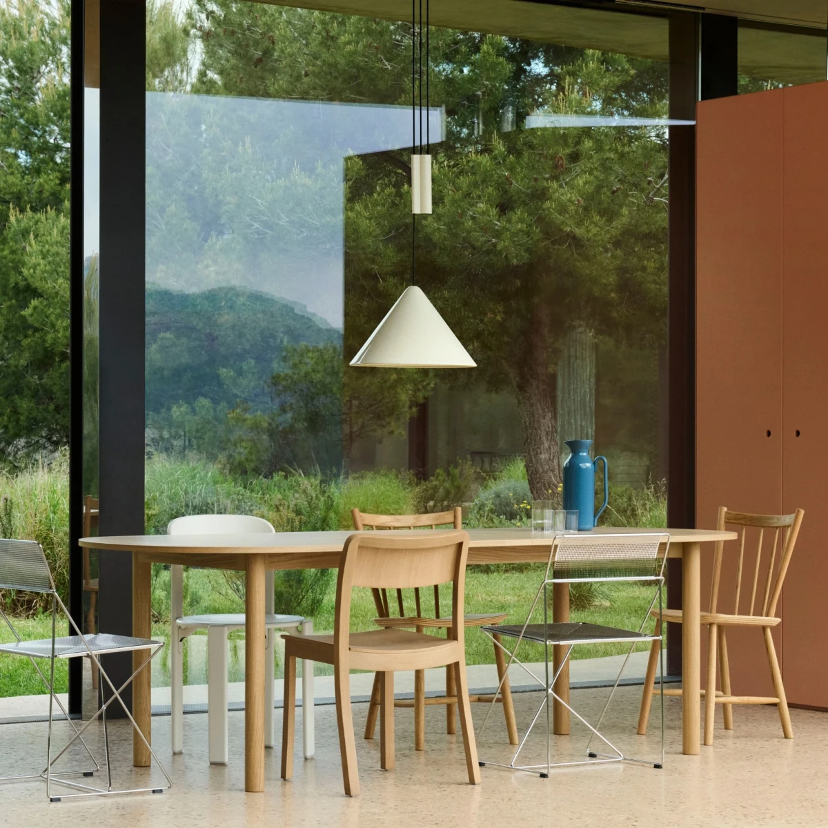 Lampa wisząca regulowana Compass Adjustable 430 Oyster White HAY