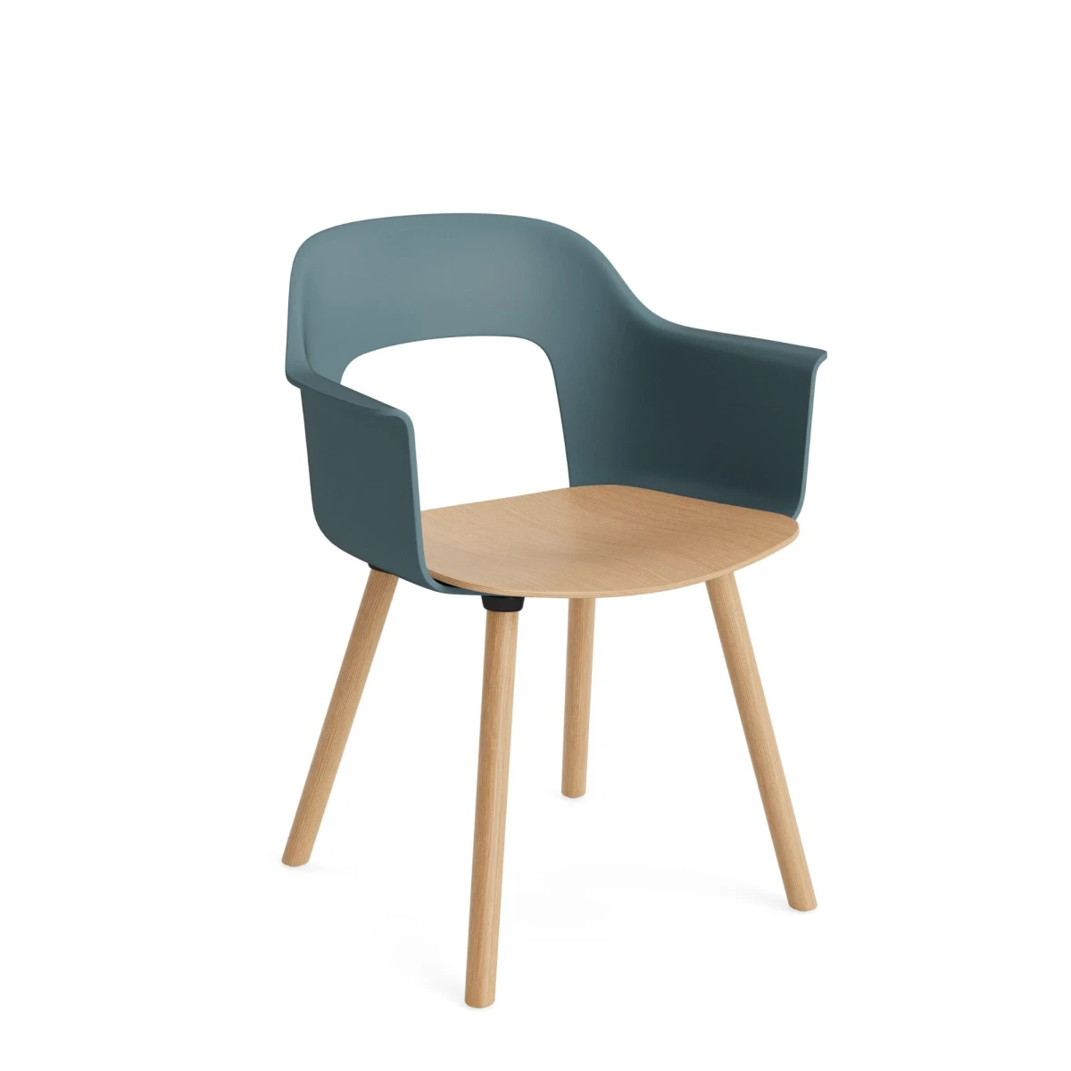 Fotel Layout Solid Oak 4 Leg Base HAY