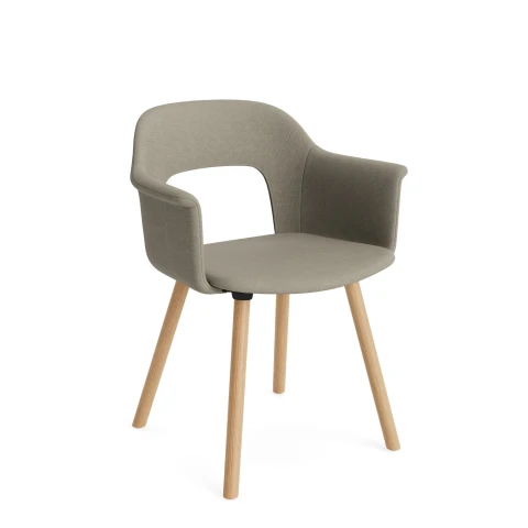 Fotel Layout Solid Oak 4 Leg Base HAY