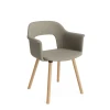 Fotel Layout Solid Oak 4 Leg Base HAY