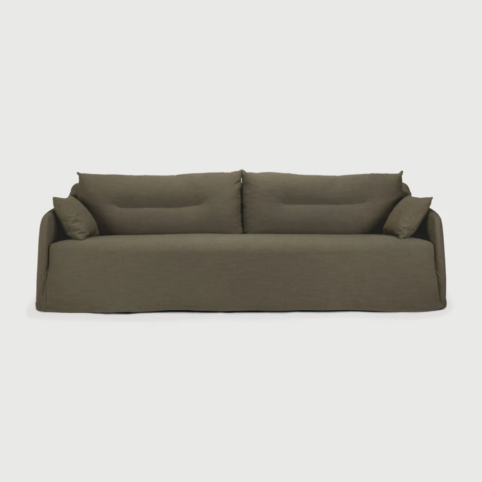 Sofa Weave 3 osobowa Green Fabric Ethnicraft