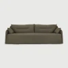 Sofa Weave 3 osobowa Green Fabric Ethnicraft