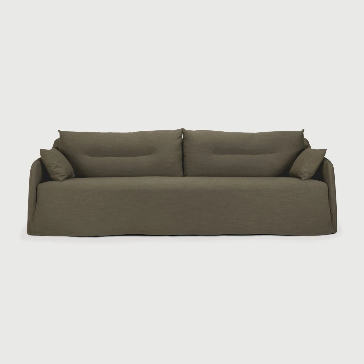 Sofa Weave 3 osobowa Green Fabric Ethnicraft