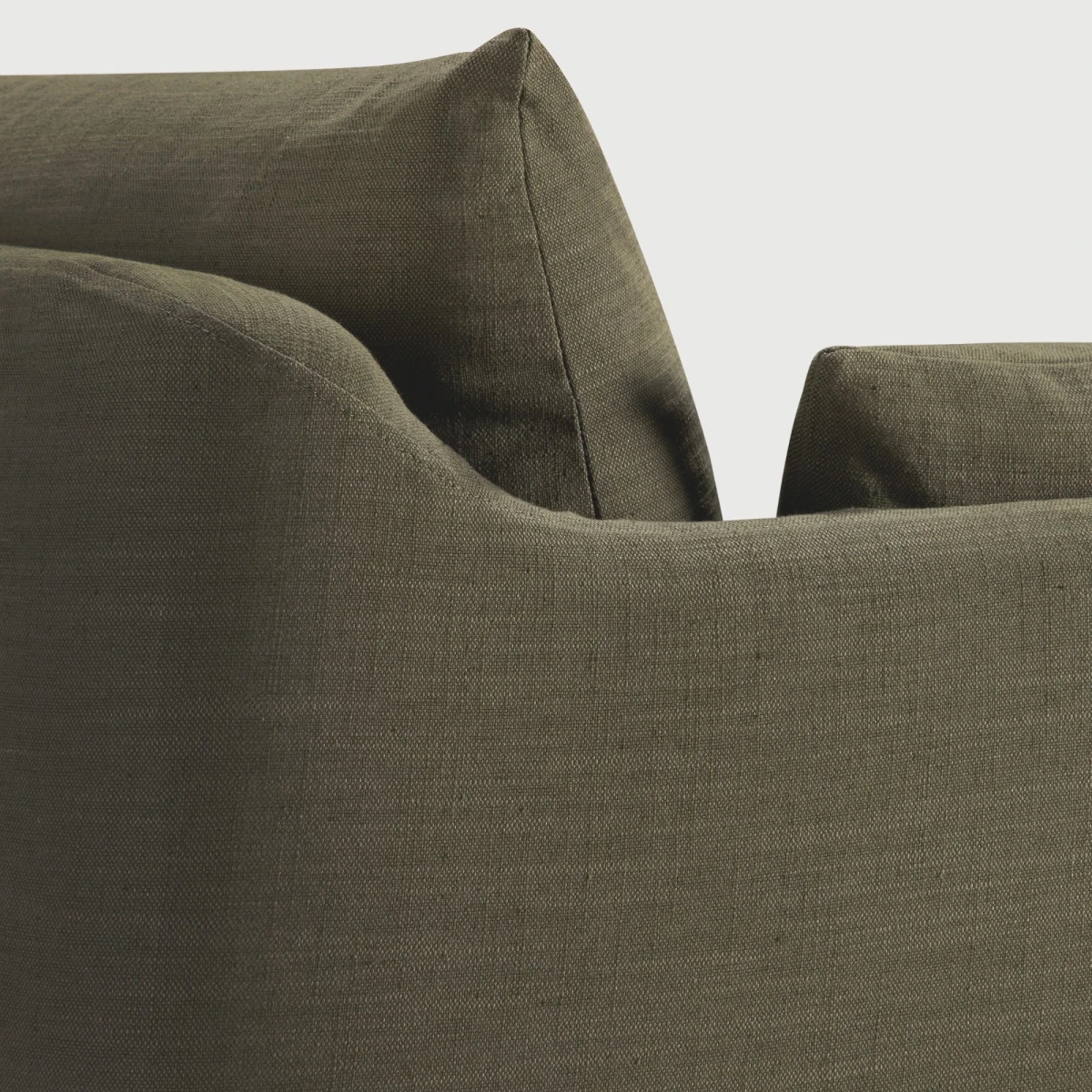 Sofa Weave 3 osobowa Green Fabric Ethnicraft