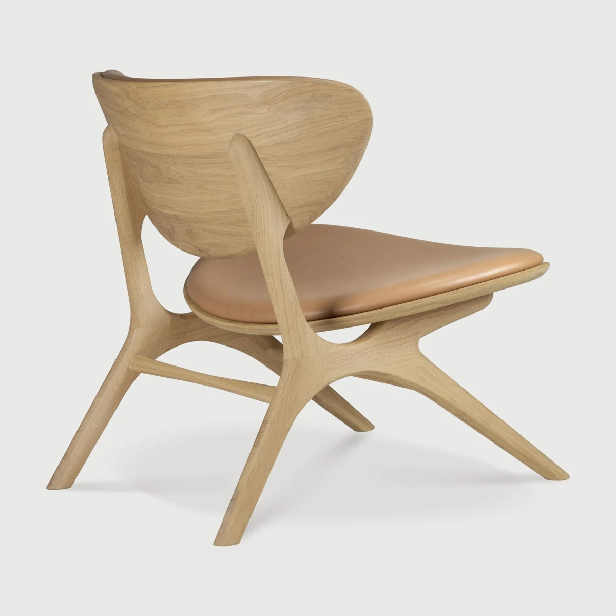 Fotel dębowy Eye tapicerowany skórą