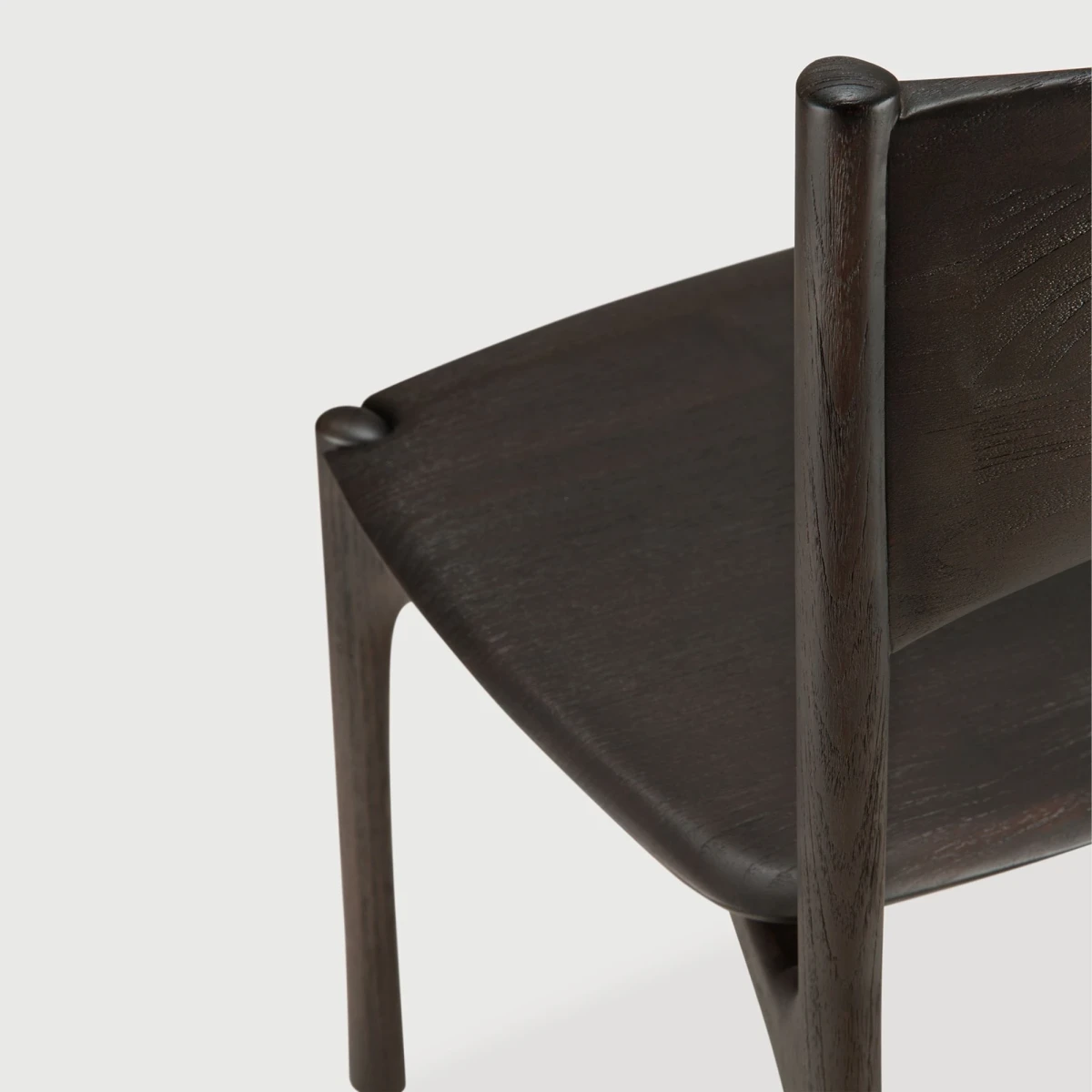 Krzesło PI tekowe ciemno-brązowe