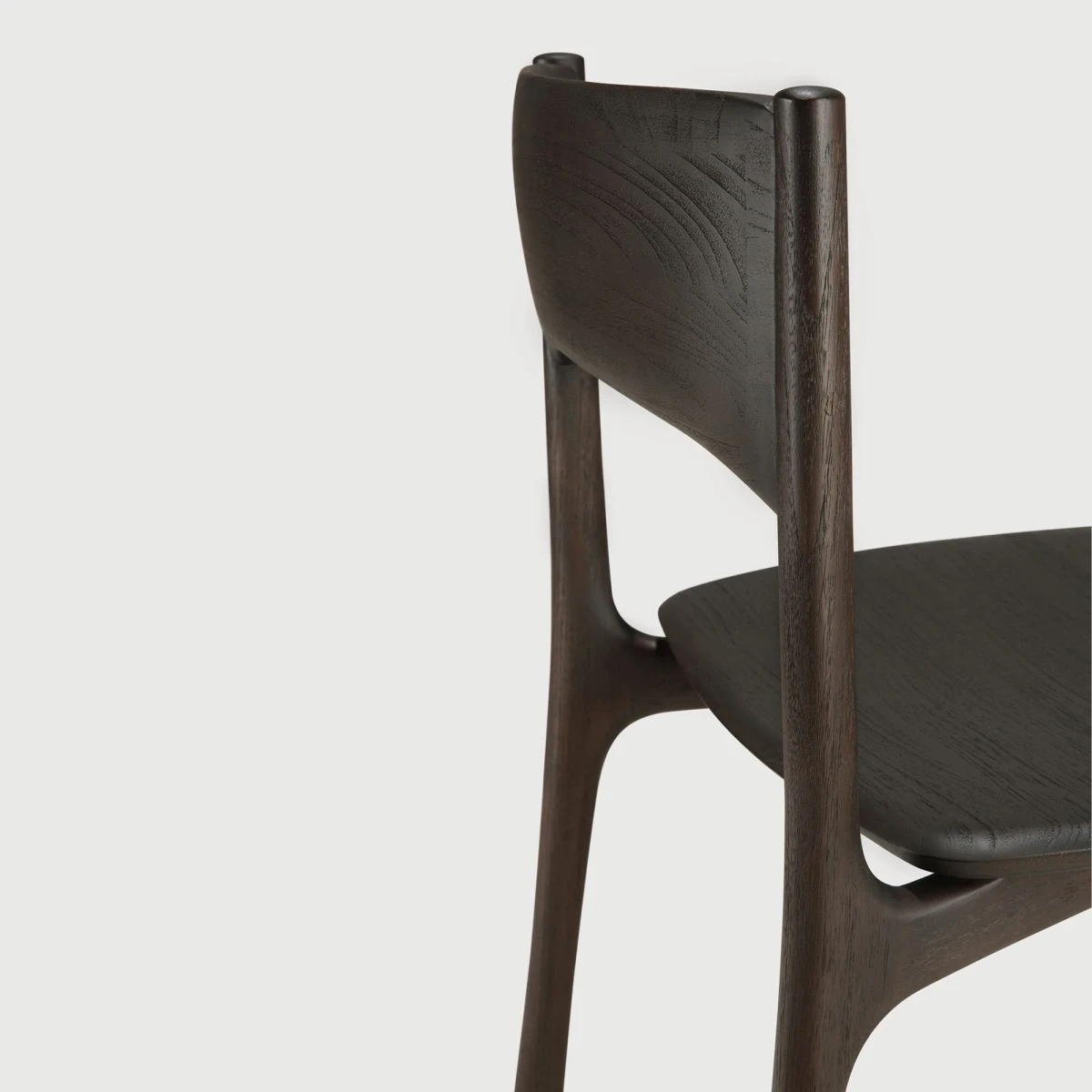 Krzesło PI tekowe ciemno-brązowe