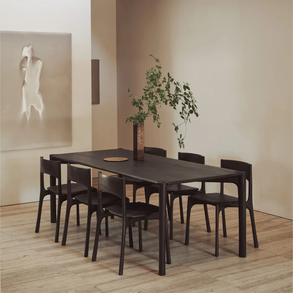 Krzesło PI tekowe ciemno-brązowe