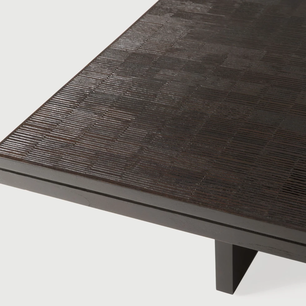 Stolik kawowy Grooves 170 cm tekowy czarny Ethnicraft