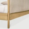 Łóżko PI dębowe z tapicerowanym wezgłowiem 180x200cm Ethnicraft
