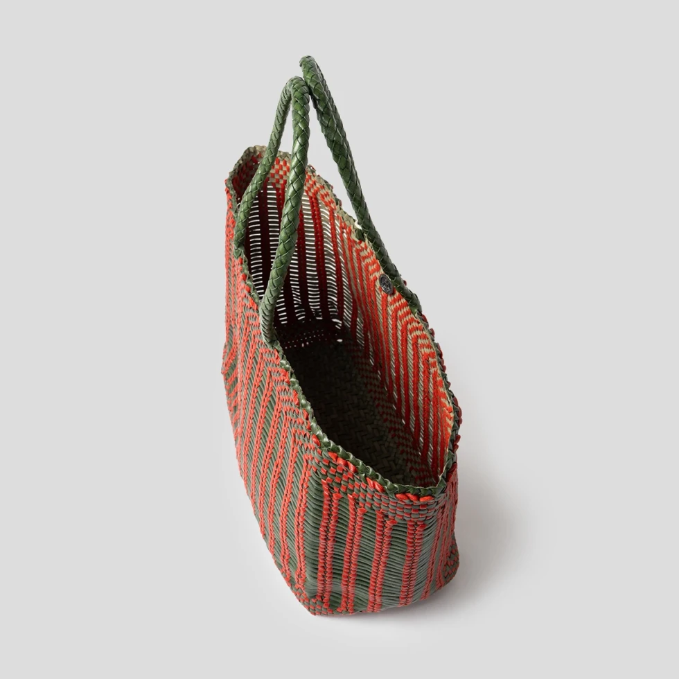 Torebka Bali Basket Big Leaf Green/Poppy Red Dragon Diffusion