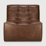 Fotel/Moduł jednoosobowy sofa N701 Chestnut Leather Ethnicraft