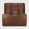Fotel/Moduł jednoosobowy sofa N701 Chestnut Leather Ethnicraft