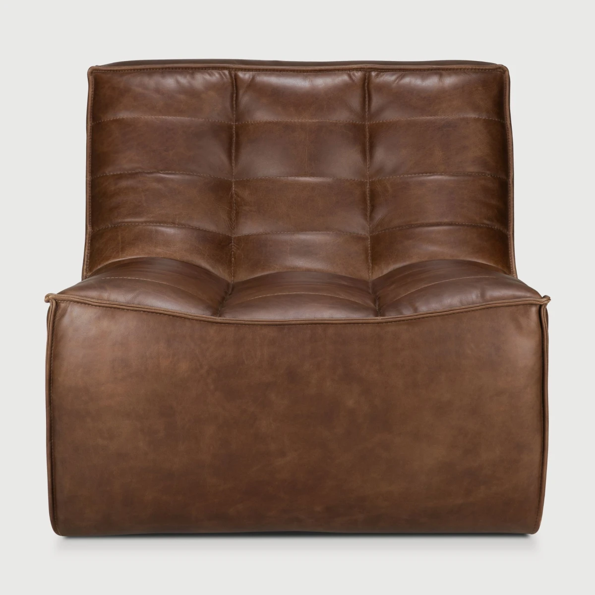 Fotel/Moduł jednoosobowy sofa N701 Chestnut Leather Ethnicraft