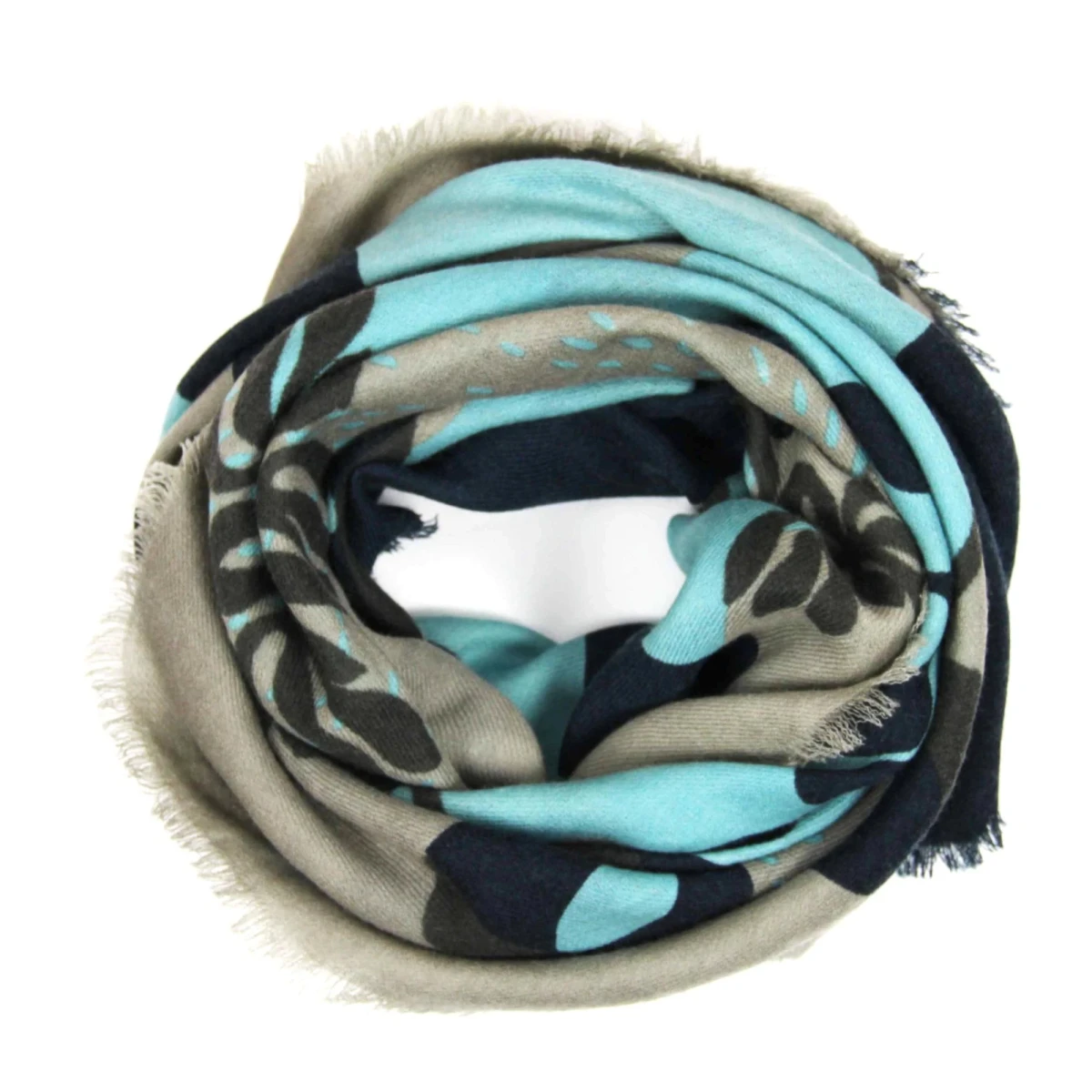 Szal wełniany Abysse Bleu Les Belles Vagabondes