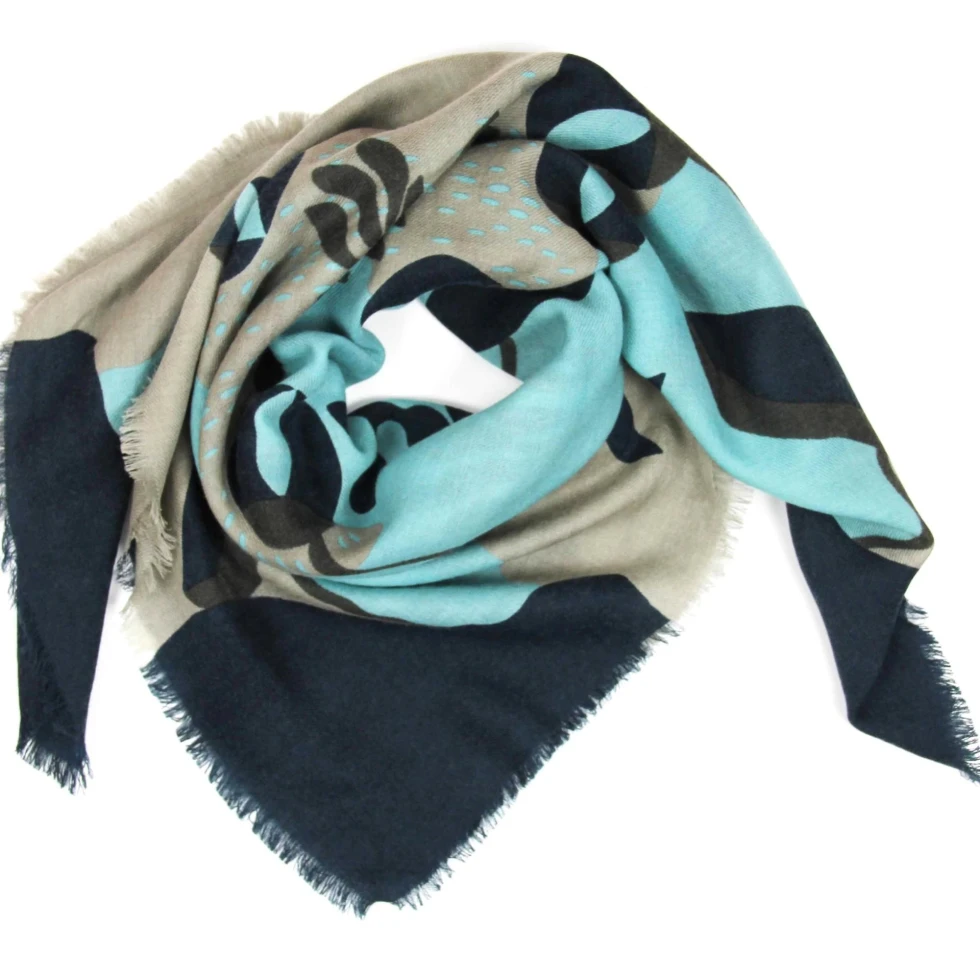 Apaszka wełniana Abysse Bleu Les Belles Vagabondes