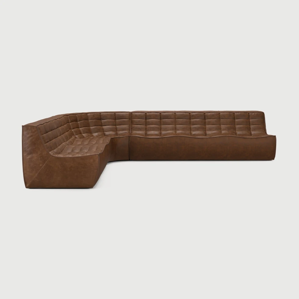 Sofa trzyosobowa N701 Chestnut Leather Ethnicraft